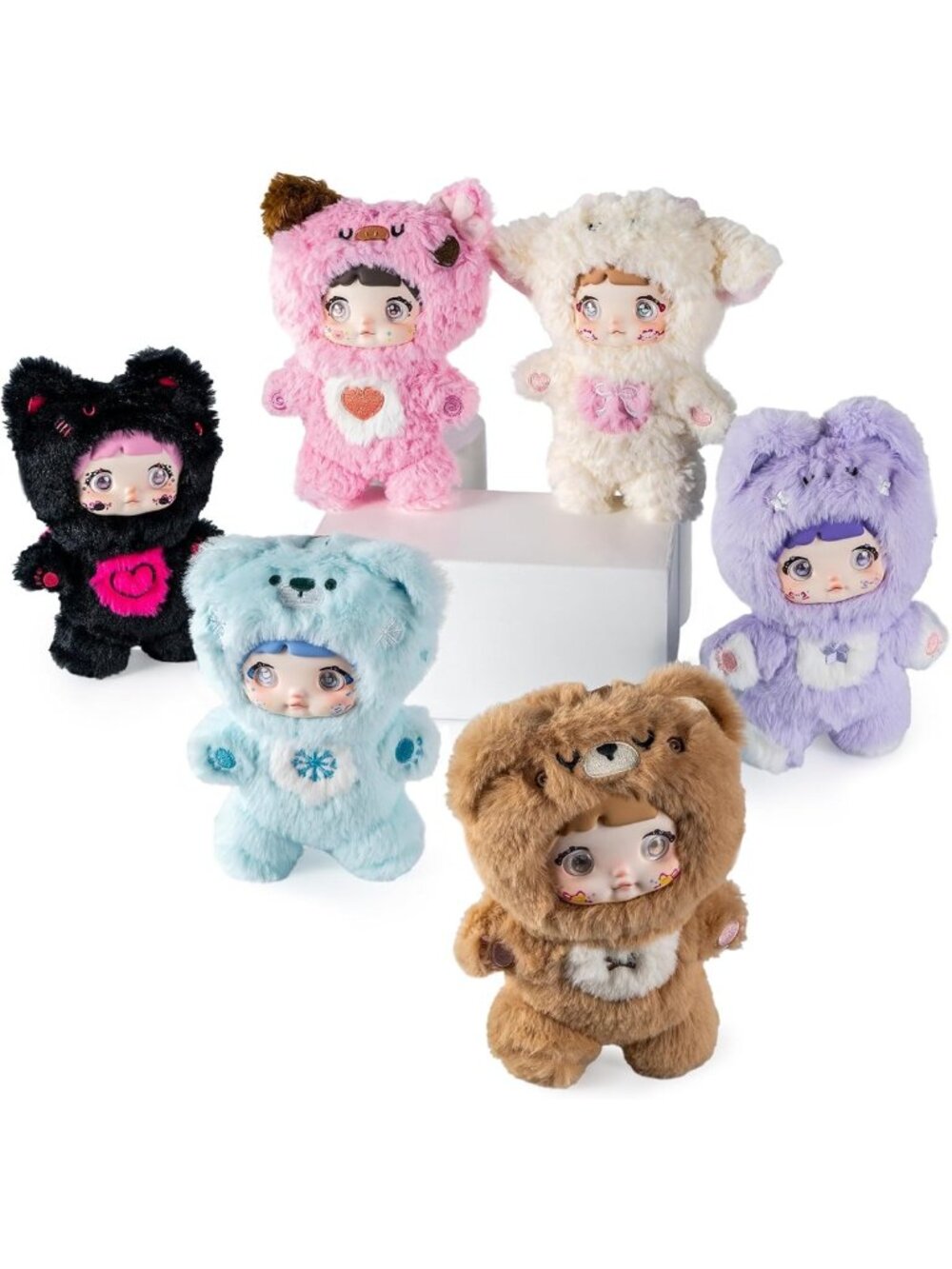 Cute Plush Blind Box Figures Set of 6 | Collectible Toys & Birthday Gifts